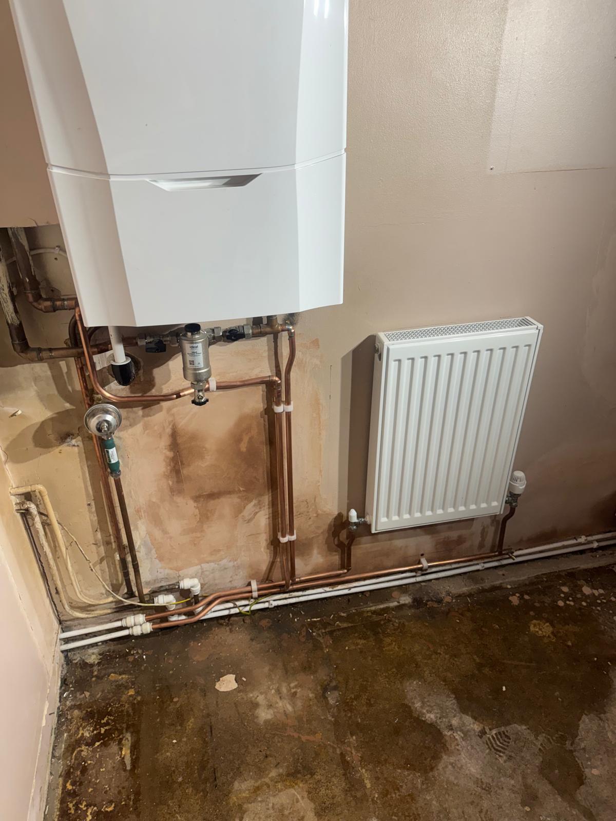New boiler and radiator installation in a Leicestershire home