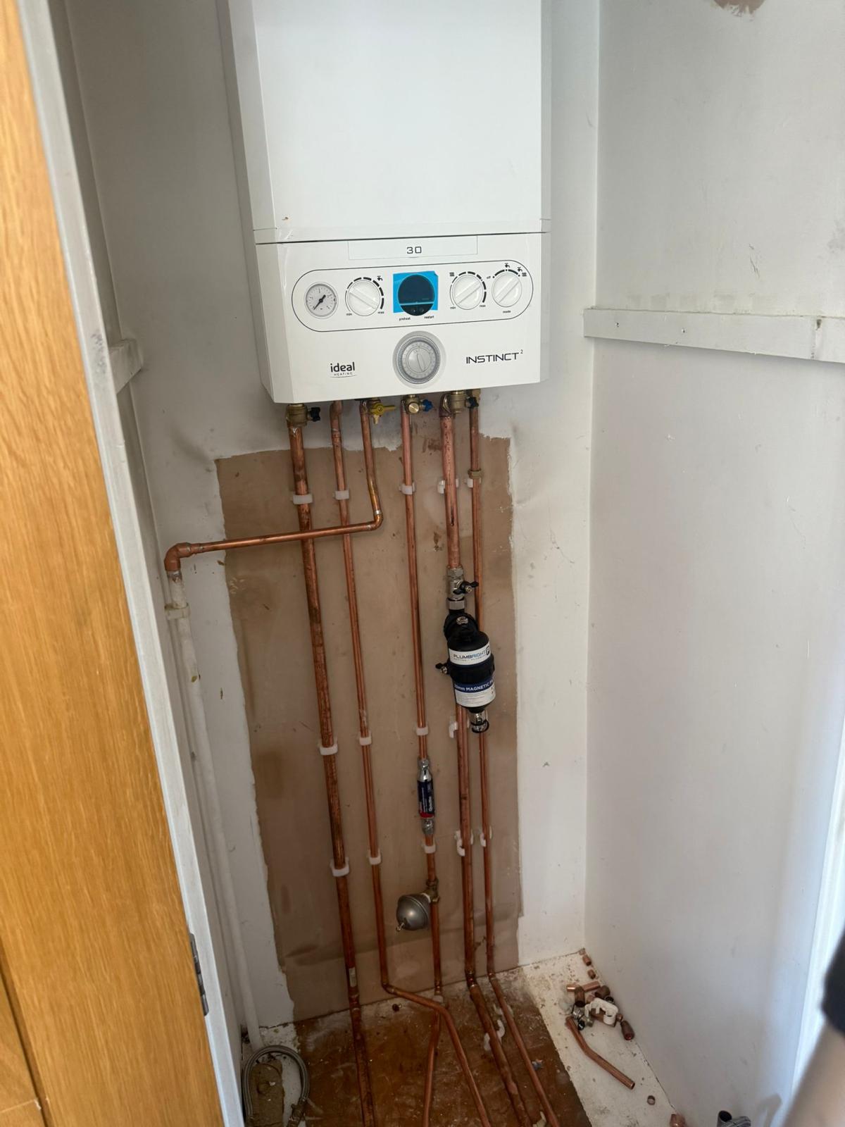 Gas Safe combi boiler installation completed in Corby